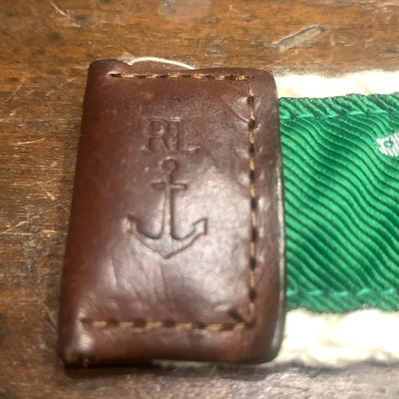 BNWOT POLO RALPH LAUREN SAILOR’S KNOT BELT WITH GREEN TUNA FISHING MOTIF - Picture 4 of 14